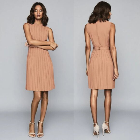 Reiss Dresses & Skirts - REISS Linnea Pleated Mini DressSize 0 PInk 26387